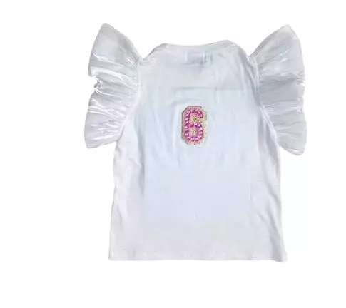 Lola and The Boys Birthday Girl Gem Ruffle Shirt