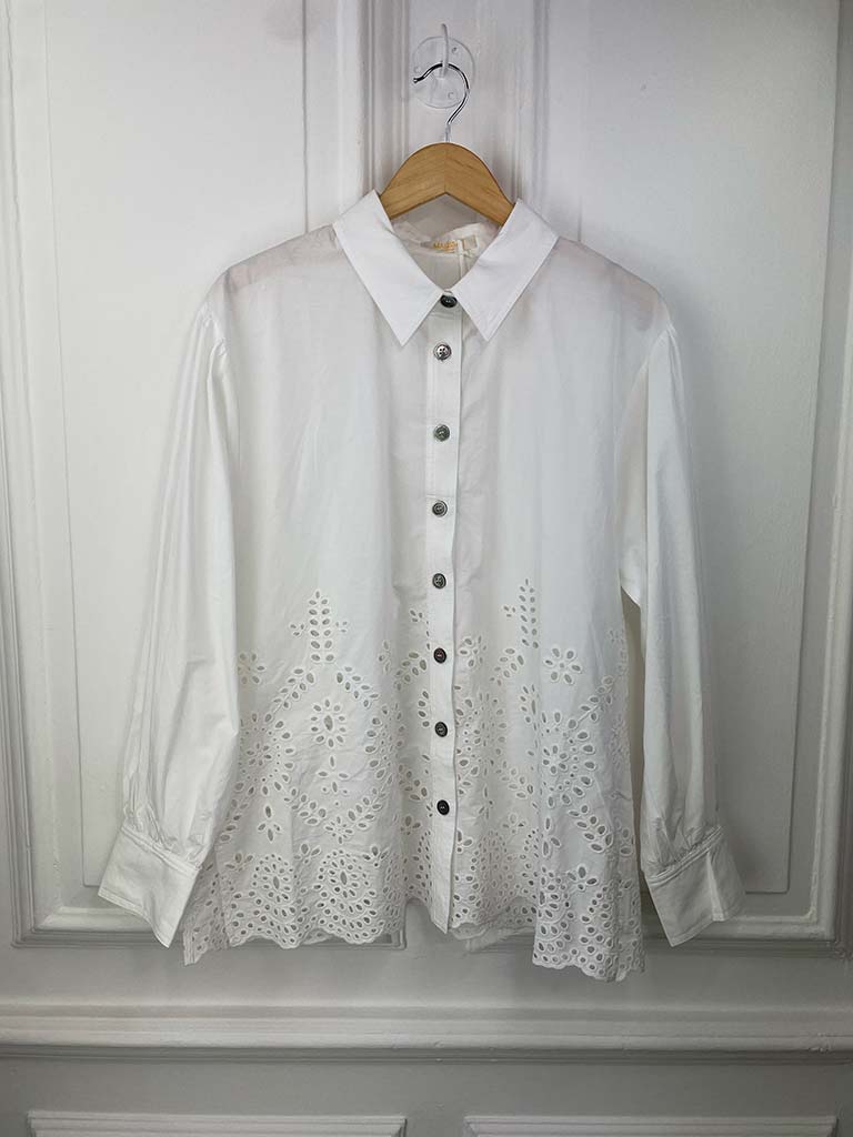 Malissa J Broderie Anglaise Shirt - White