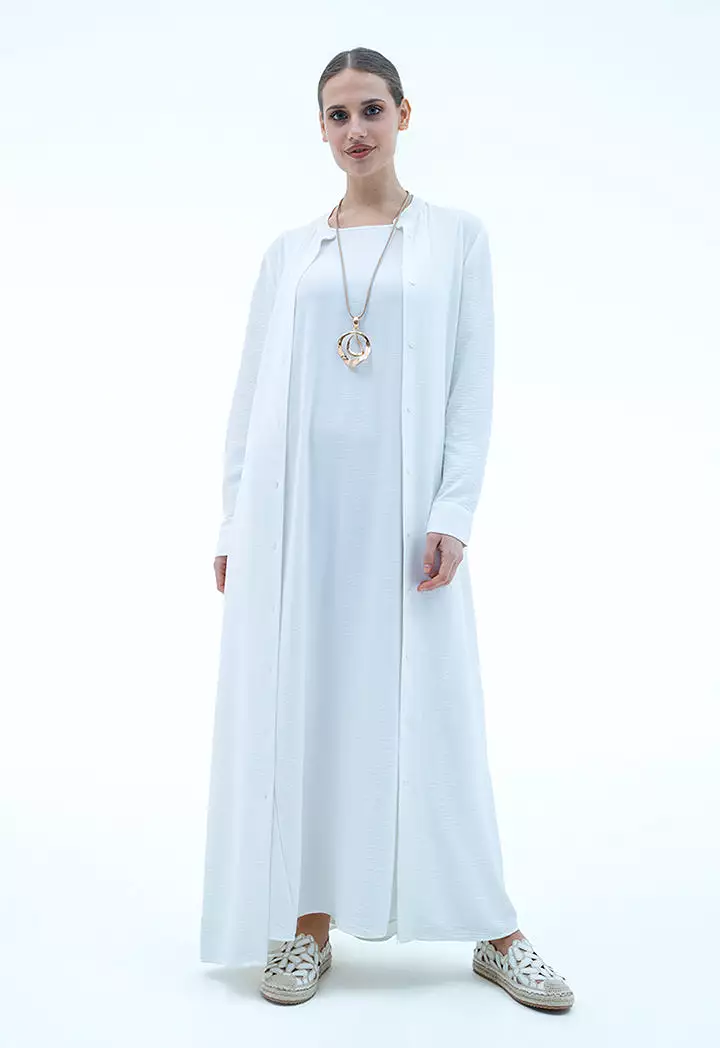 Maxi Shirt Dress With Self-Fabric Belt