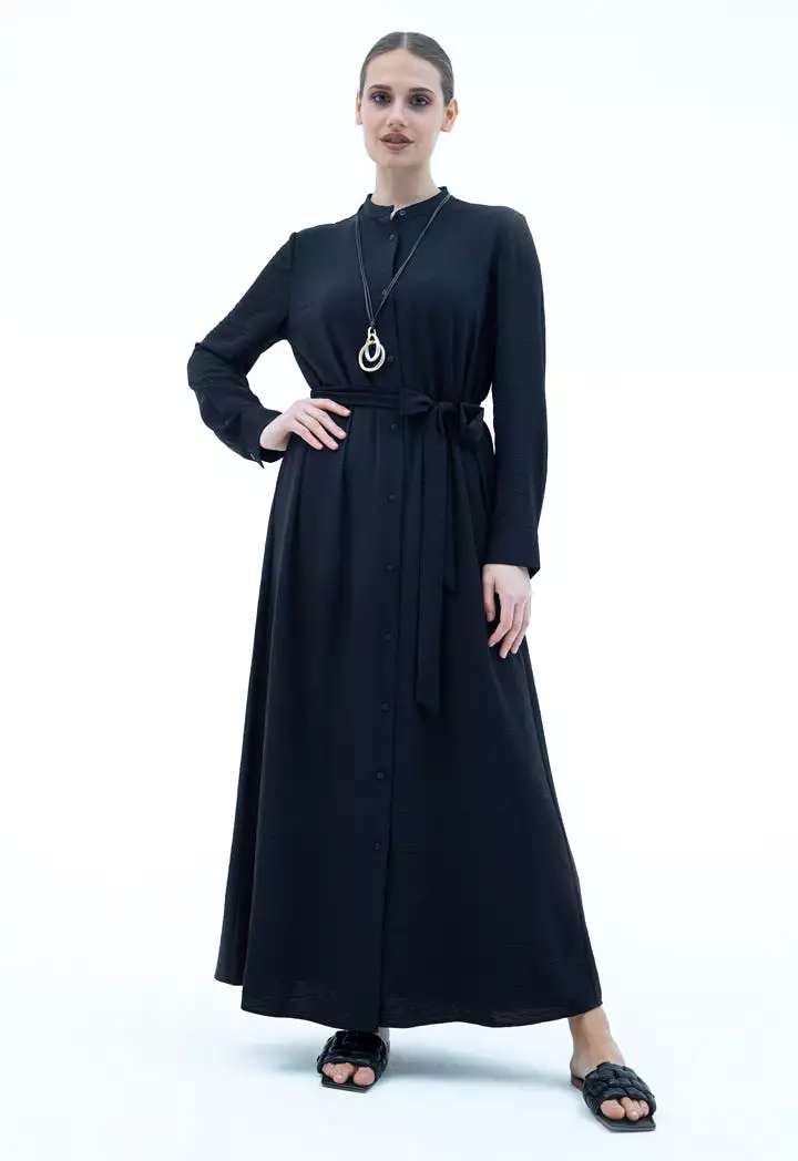 Maxi Shirt Dress With Self-Fabric Belt