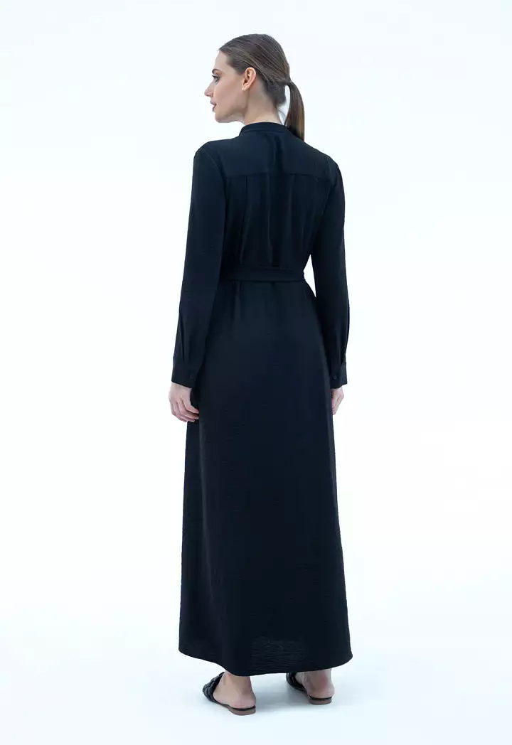 Maxi Shirt Dress With Self-Fabric Belt