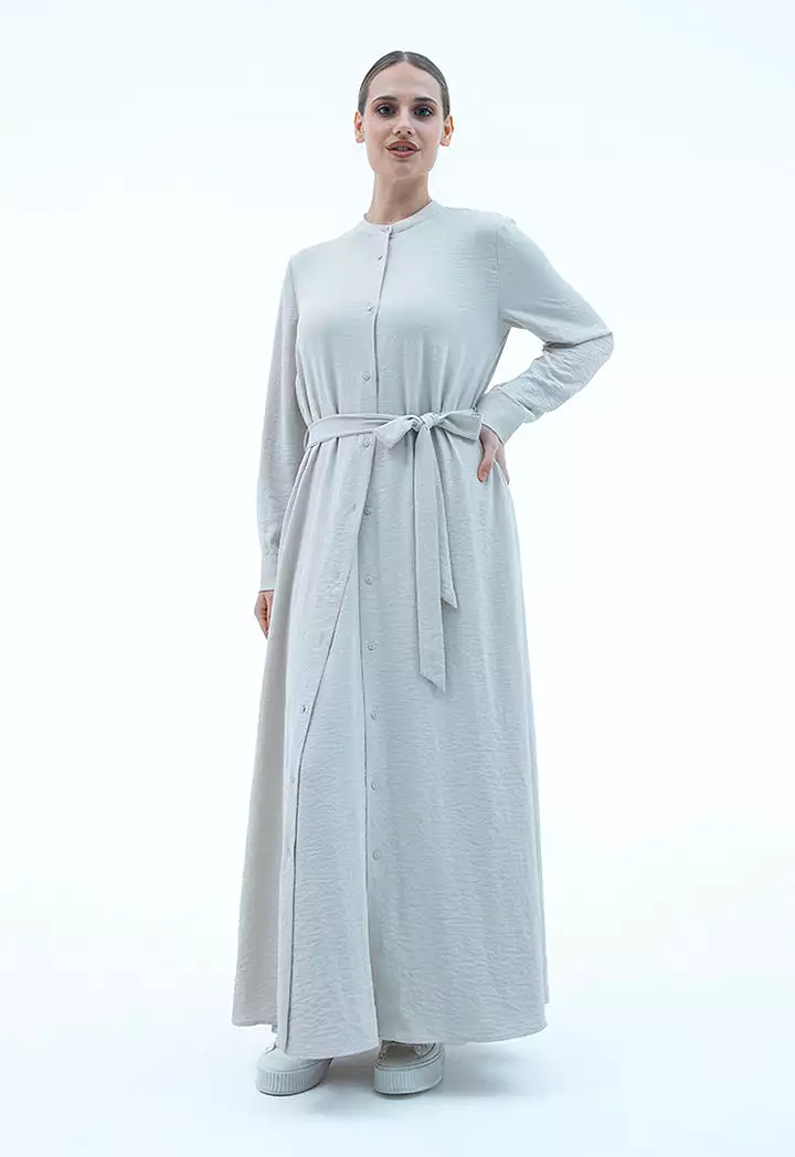 Maxi Shirt Dress With Self-Fabric Belt