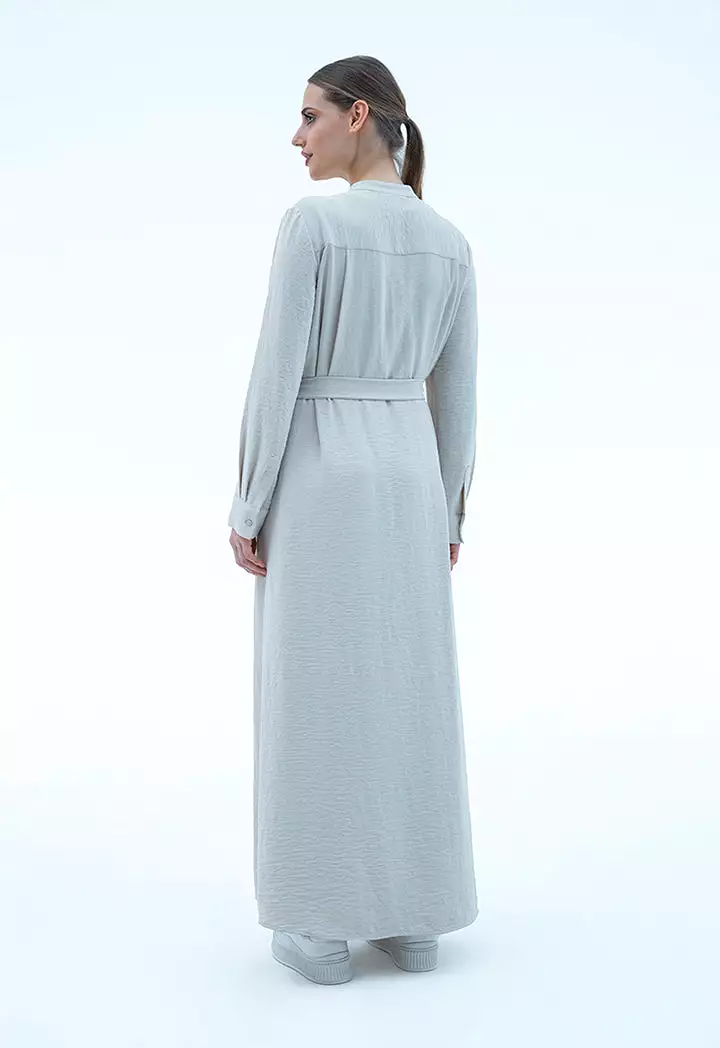 Maxi Shirt Dress With Self-Fabric Belt