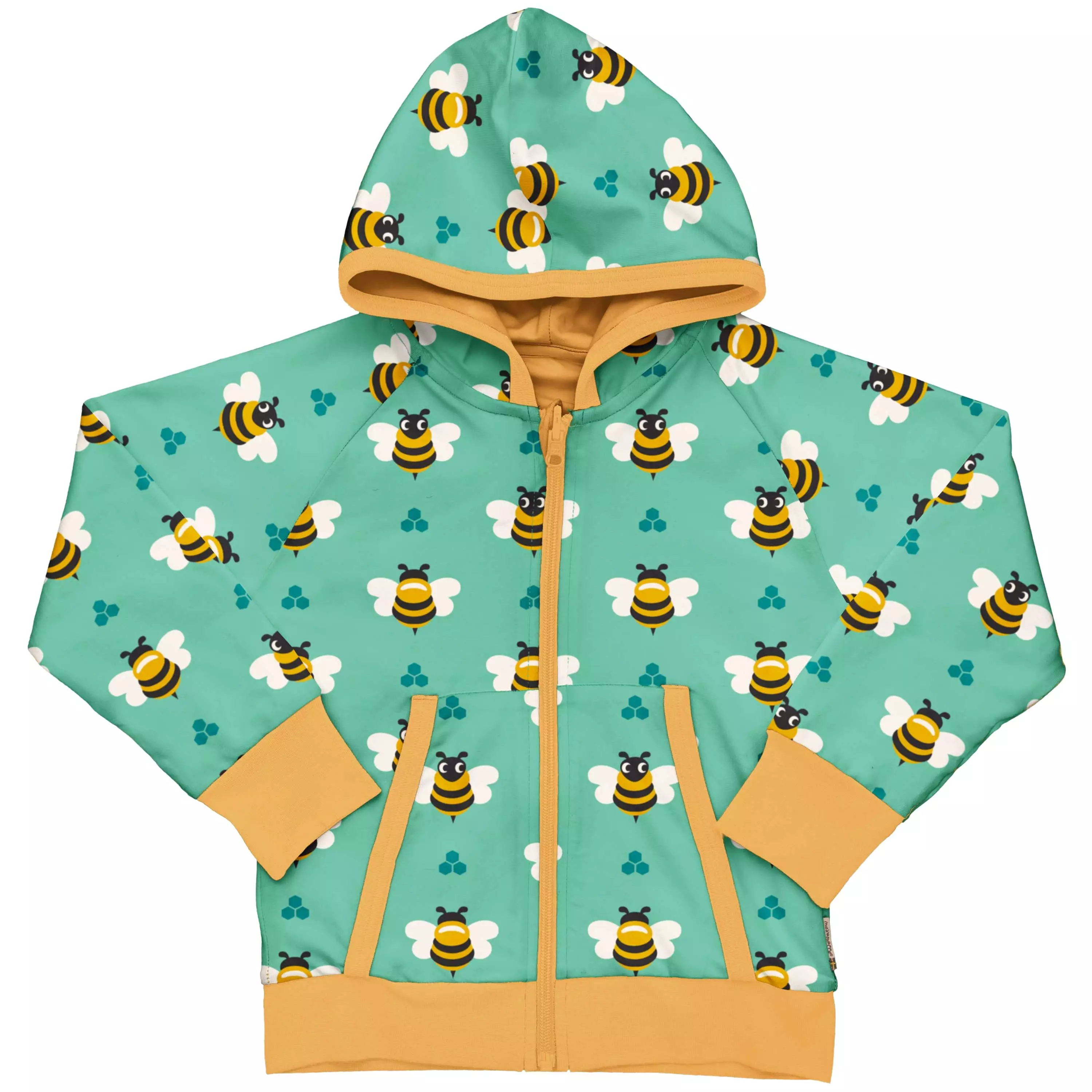 Maxomorra Bee Organic Cotton Reversible Zip Hoodie