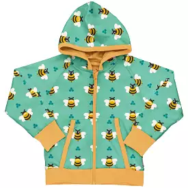 Maxomorra Bee Organic Cotton Reversible Zip Hoodie