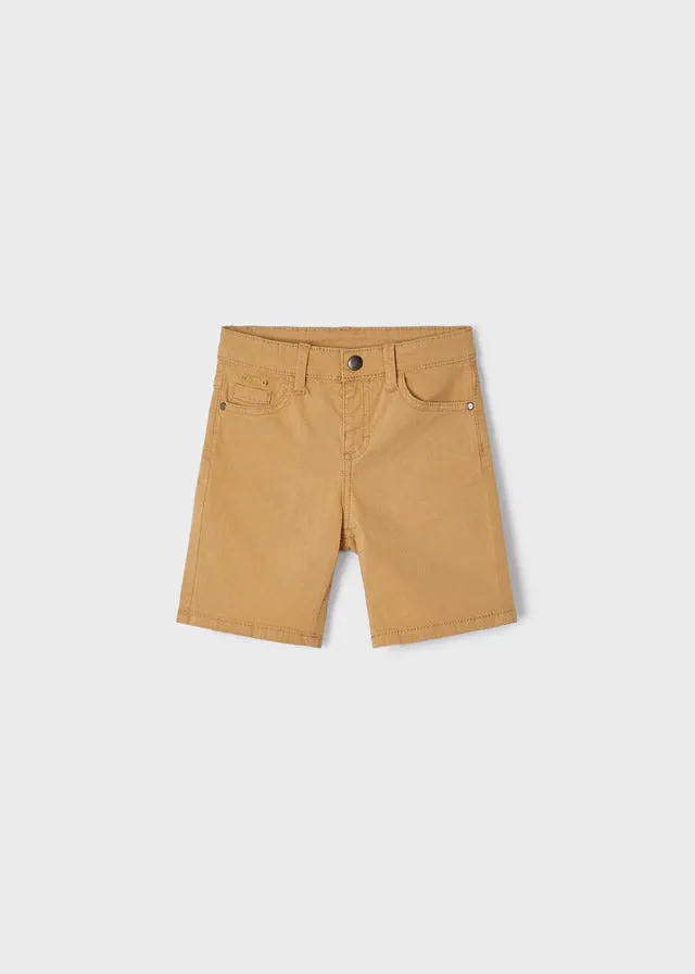 Mayoral Basic 5 pockets twill shorts for boy - Camel