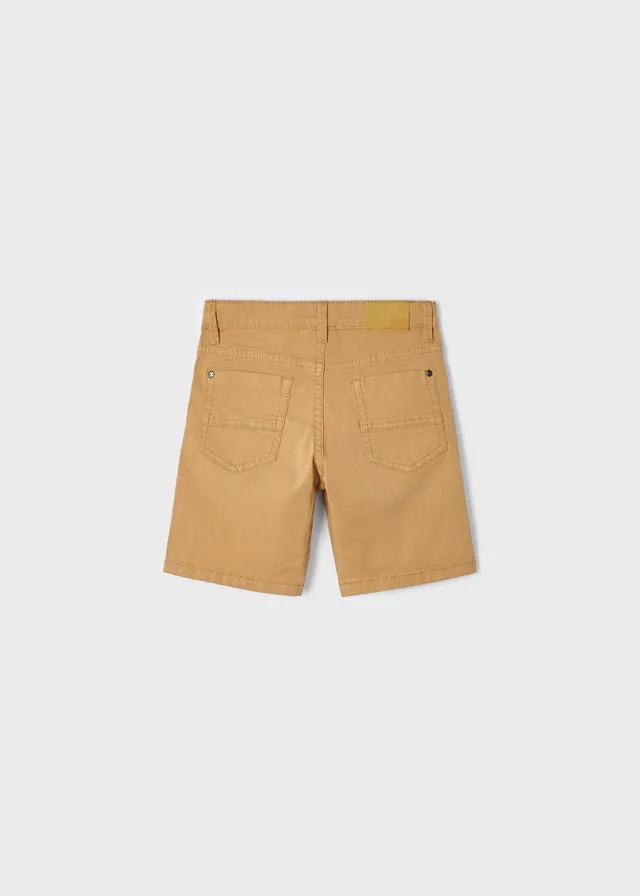 Mayoral Basic 5 pockets twill shorts for boy - Camel