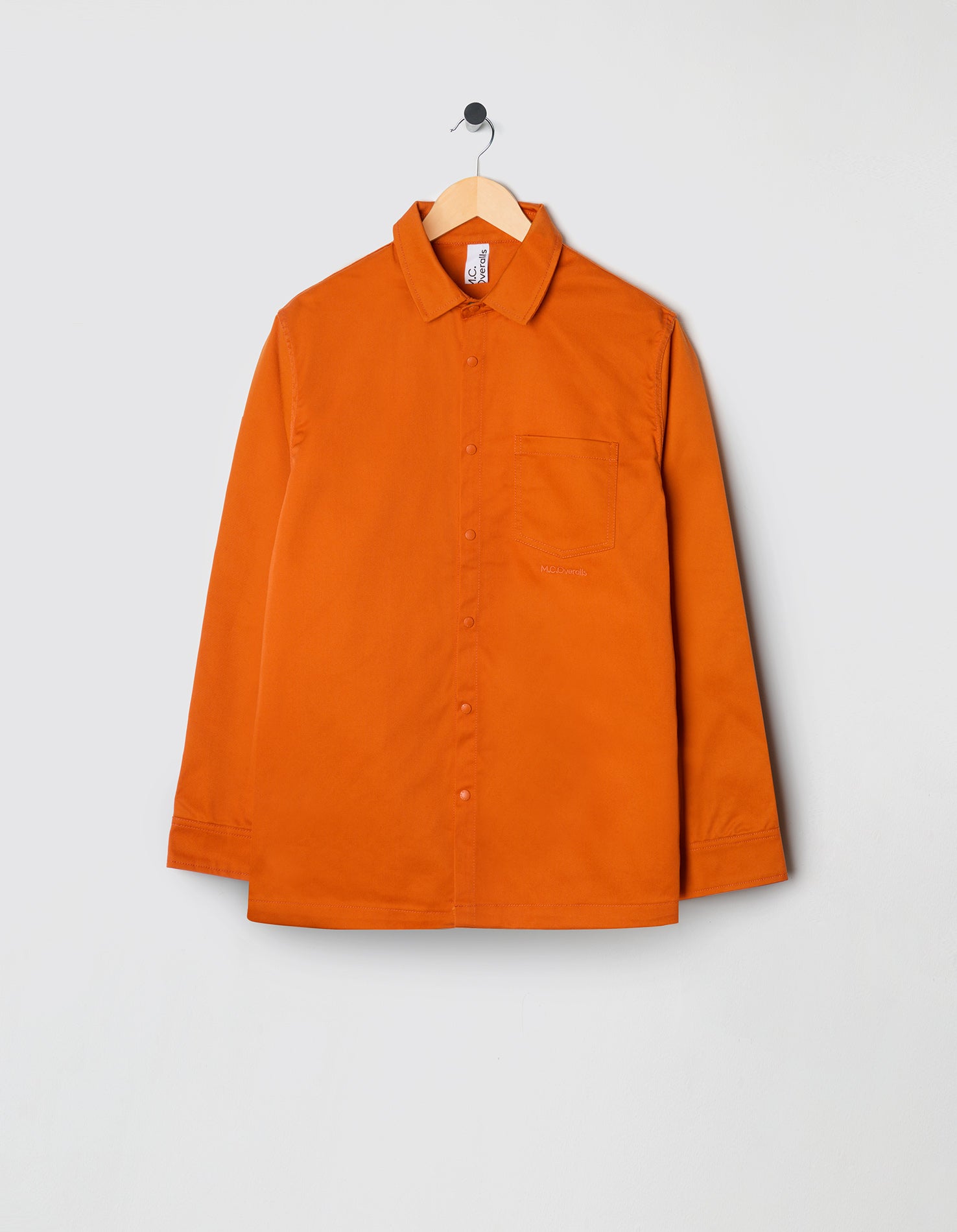 M.C.Overalls Poly Cotton Snap Shirt - Orange