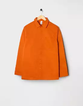 M.C.Overalls Poly Cotton Snap Shirt - Orange