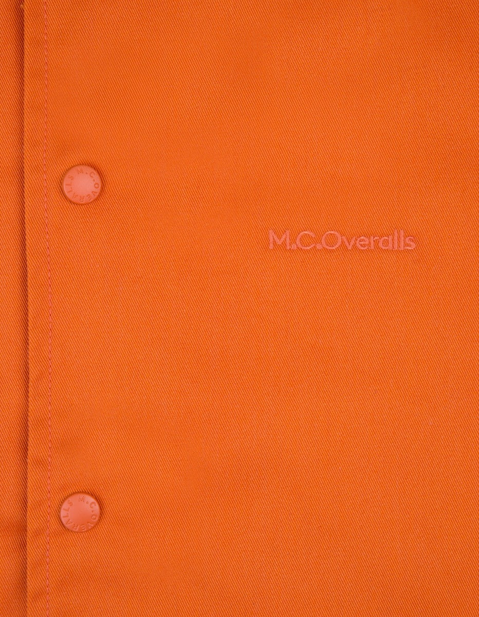 M.C.Overalls Poly Cotton Snap Shirt - Orange