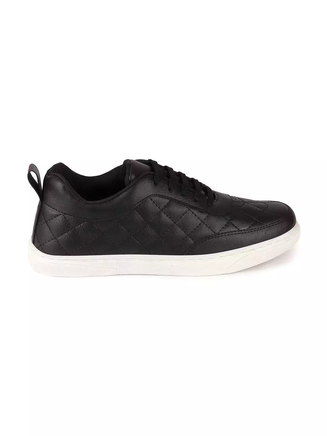 Men Black Lace Up Classic Sneakers