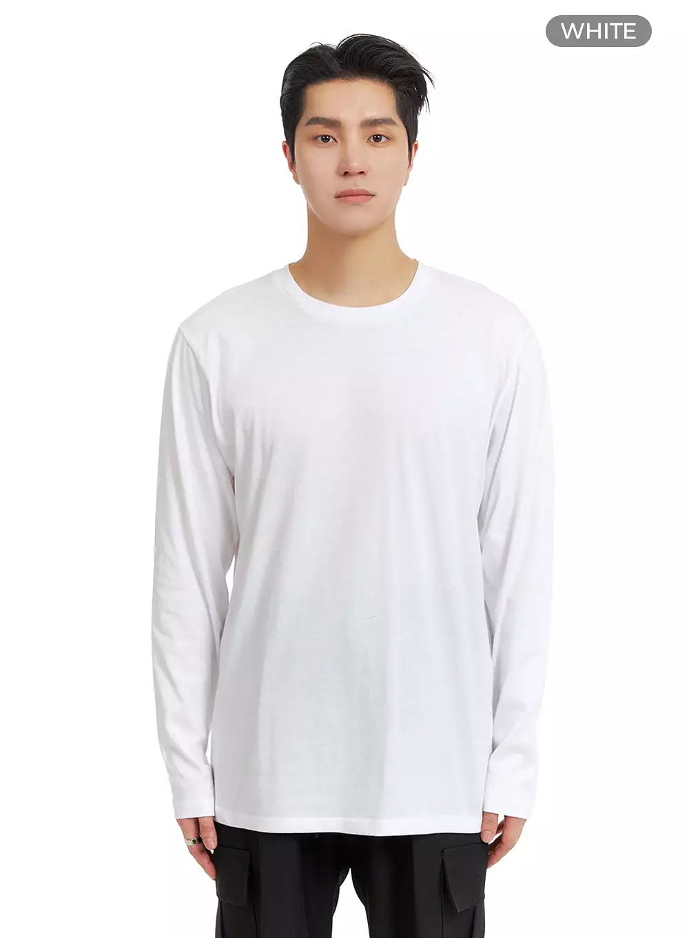 Men's Basic Cotton Long Sleeve T-Shirt IA401