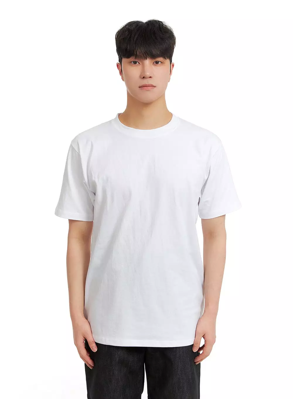 Men's Basic Short Sleeve T-Shirt IA402 / White