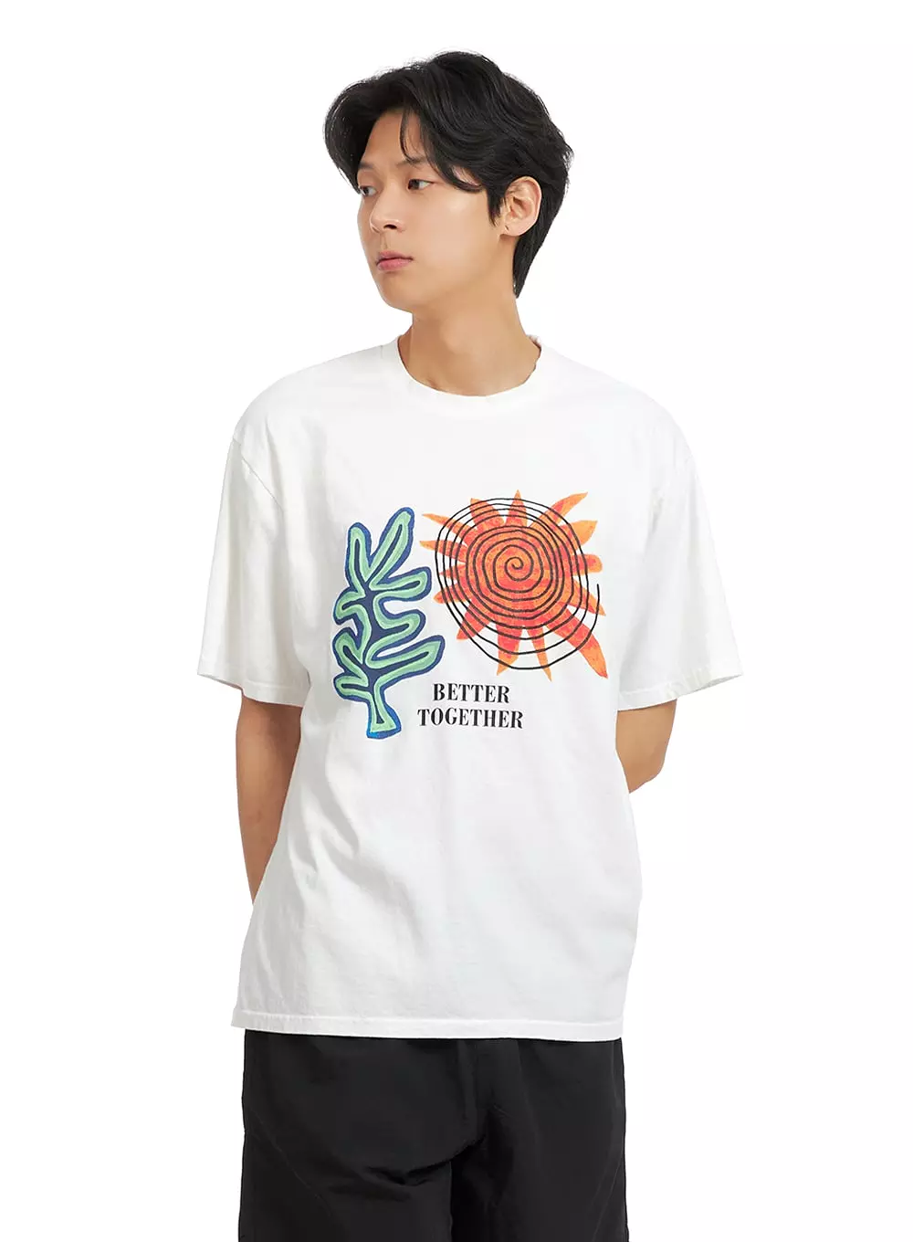 Men's Graphic Cotton T-Shirt IA402