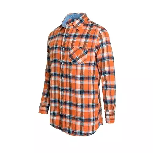 Men's Plaid Flannel Button Down Long Sleeve Shirt