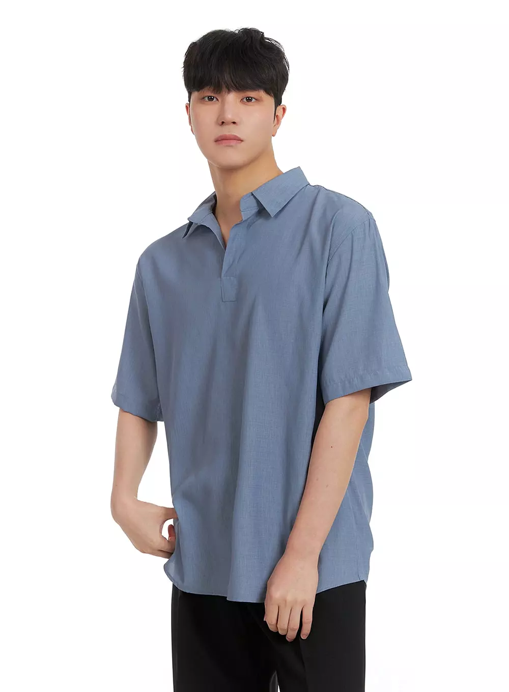 Men's Solid Collar Shirt IA402