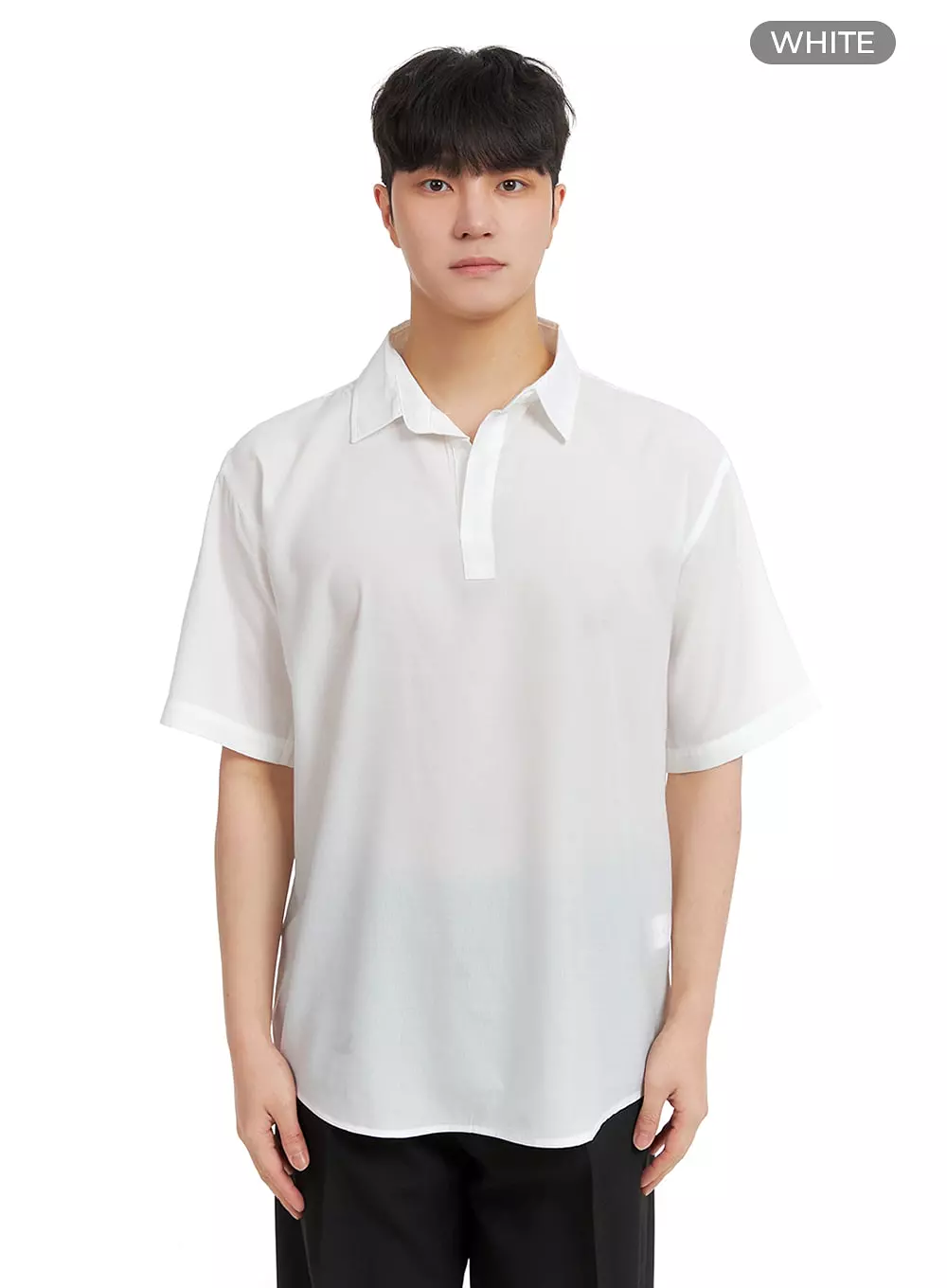 Men's Solid Collar Shirt IA402