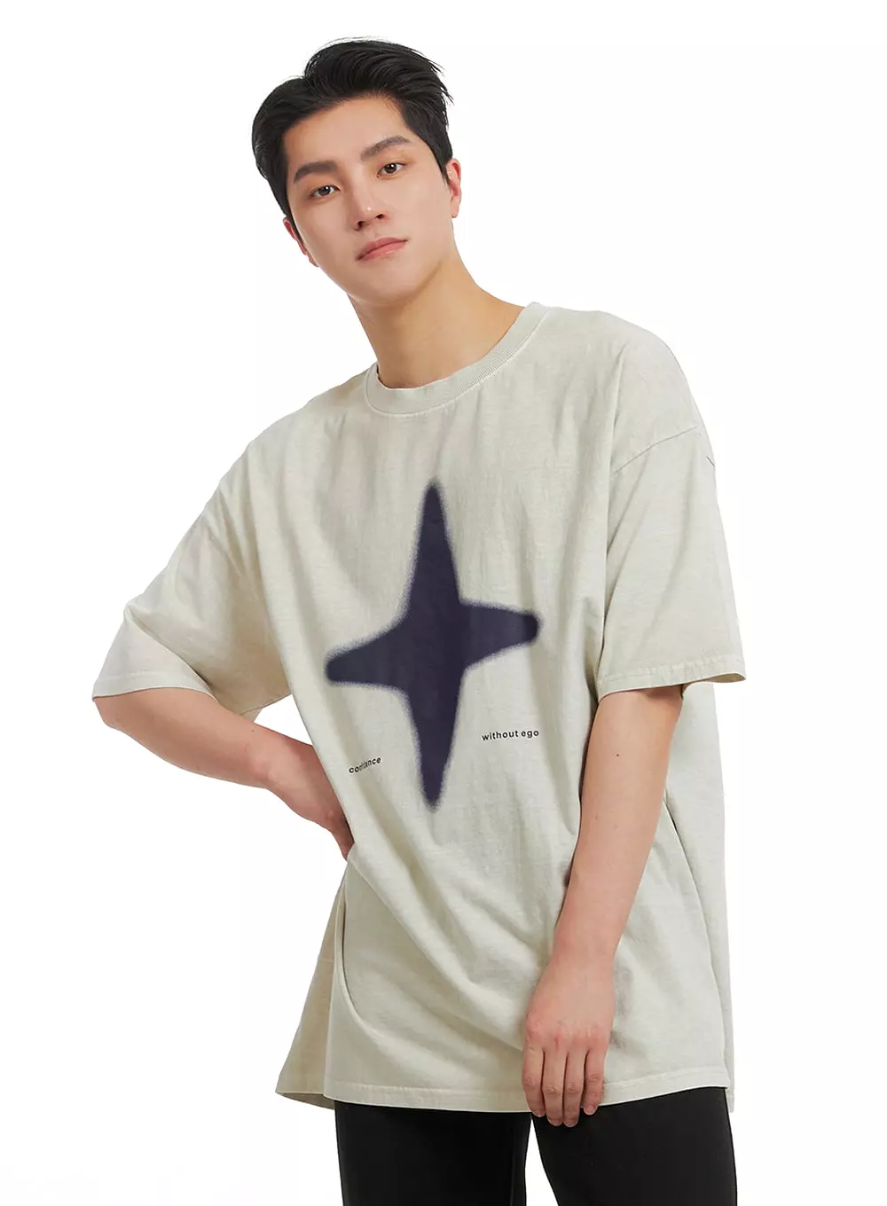 Men's Star Graphic Cotton T-Shirt IA401