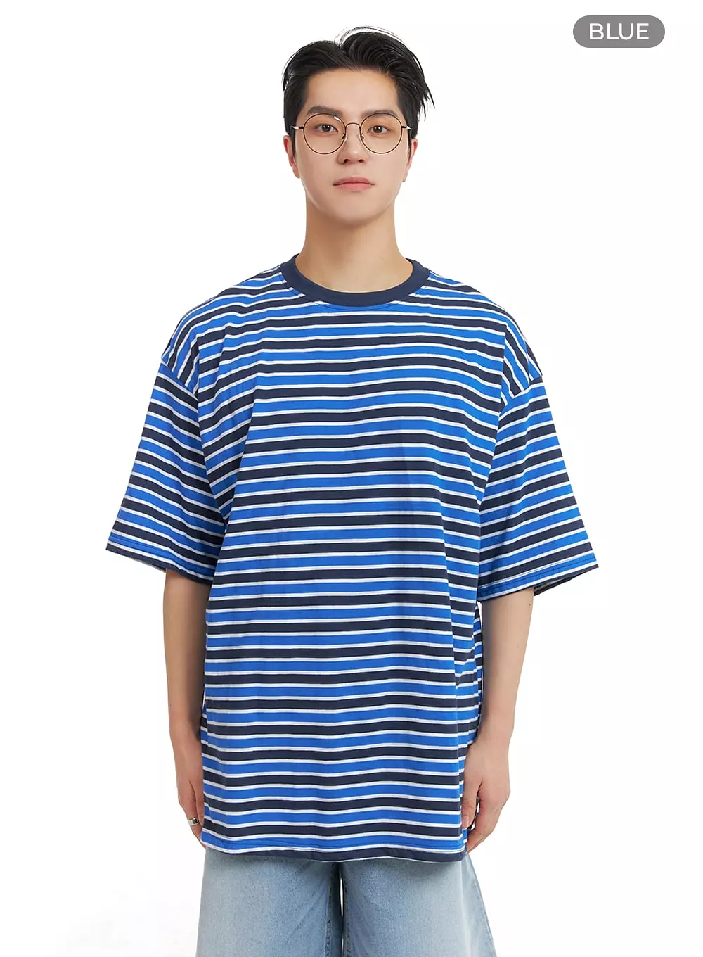 Men's Striped Cotton T-Shirt IA401