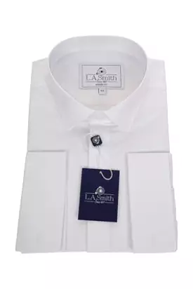 Mens White Standard Collar Shirt