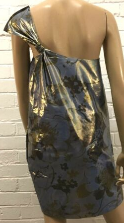 Metallic One Shoulder Dress