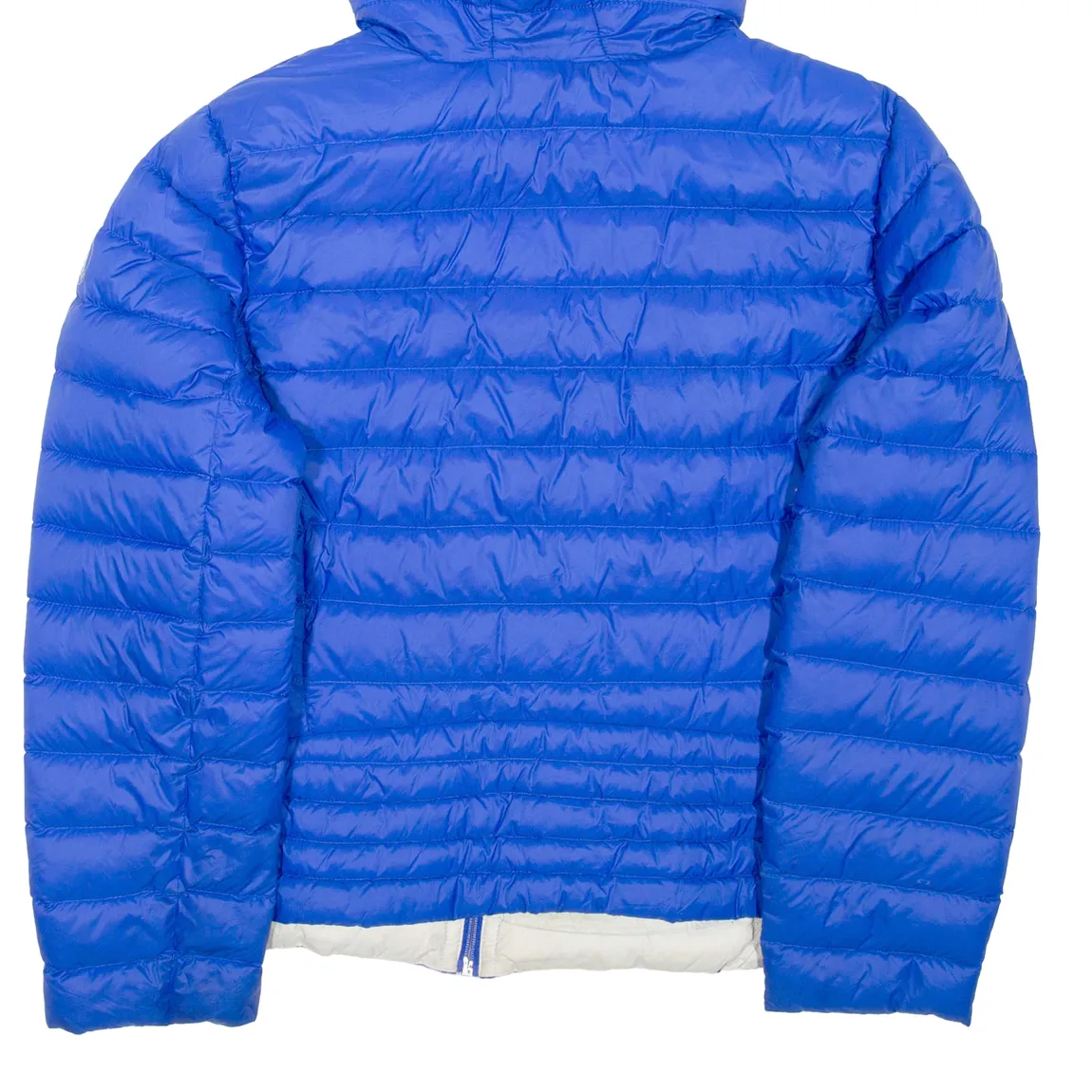 MICHAEL KORS Mens Puffer Jacket Blue Nylon Hooded XL