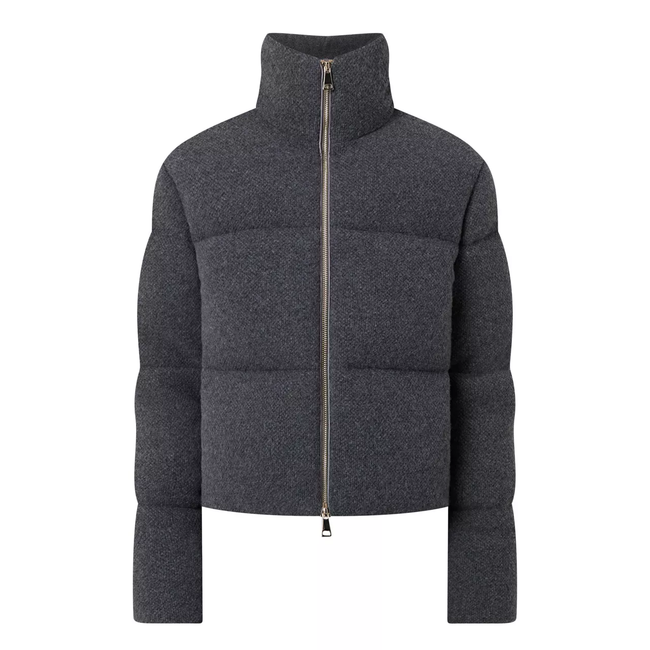 MONCLER Breze Short Puffer Jacket - Charcoal