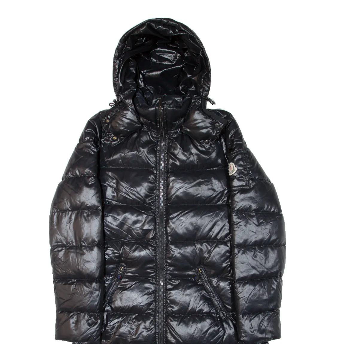 MONCLER Insulated Womens Puffer Coat Black Hooded S