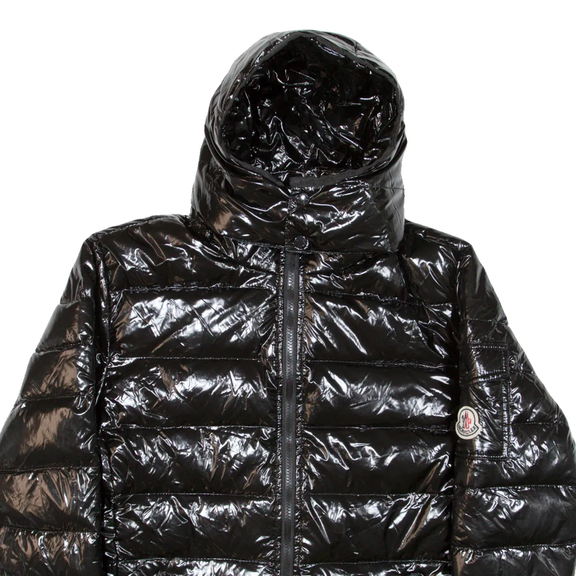 MONCLER Insulated Womens Puffer Jacket Black Hooded M