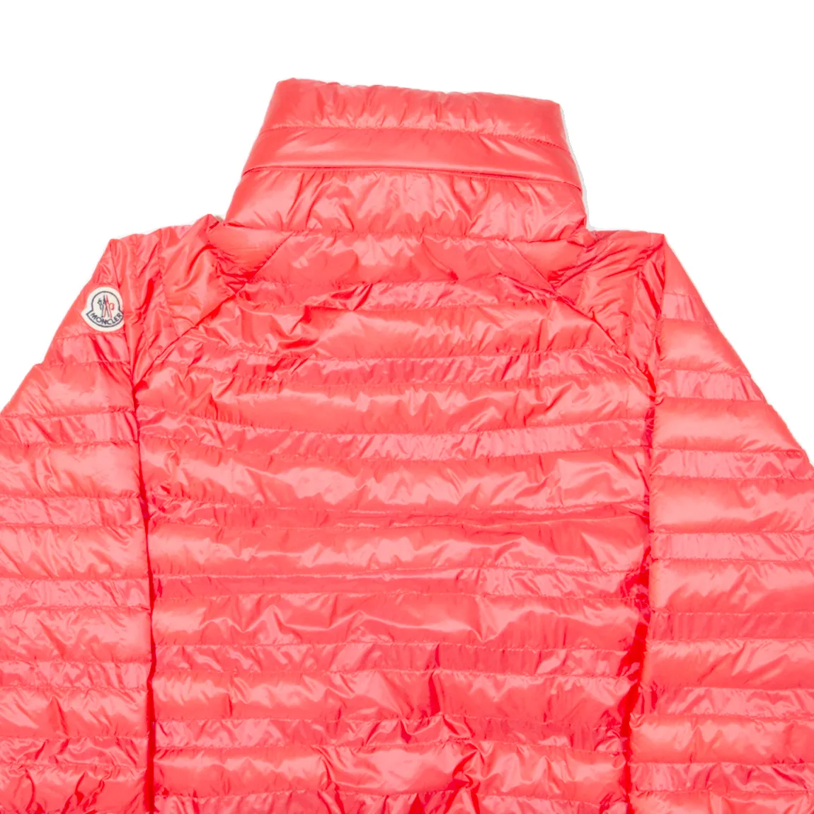 MONCLER Lightweight Insulated Womens Puffer Jacket Red Hooded S