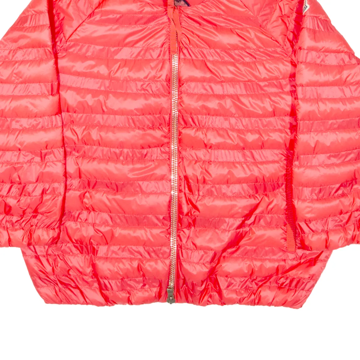 MONCLER Lightweight Insulated Womens Puffer Jacket Red Hooded S