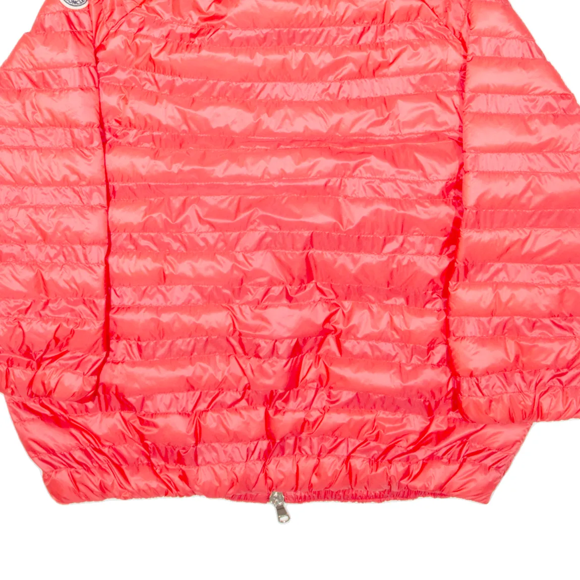 MONCLER Lightweight Insulated Womens Puffer Jacket Red Hooded S