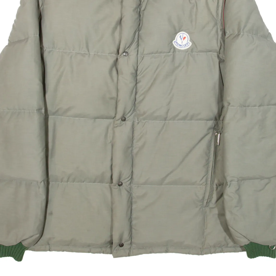 MONCLER Zip-off Insulated Mens Puffer Jacket Green XL