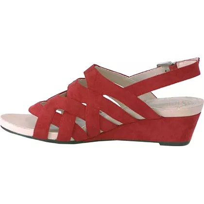 Mootsies Tootsies Women's •Scarlett Wedge Sandal 7.5M Red