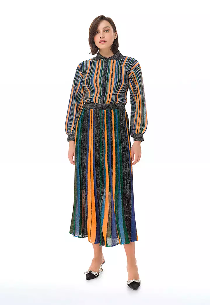 Multicolored Lurex Striped Shirt