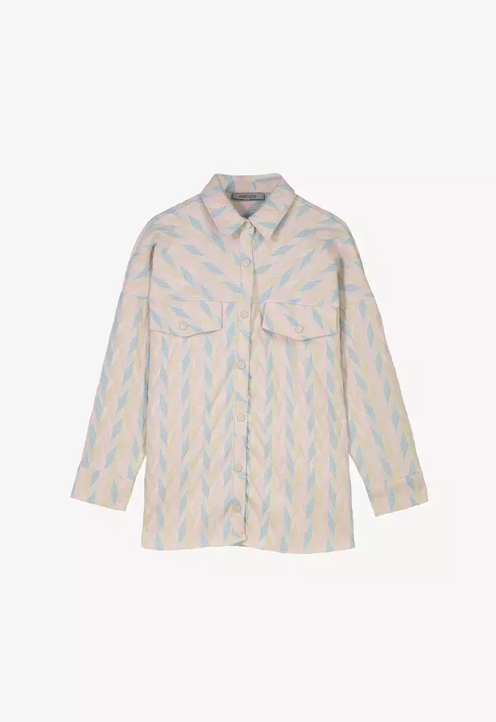 Multicolored Self Jacquard Shirt