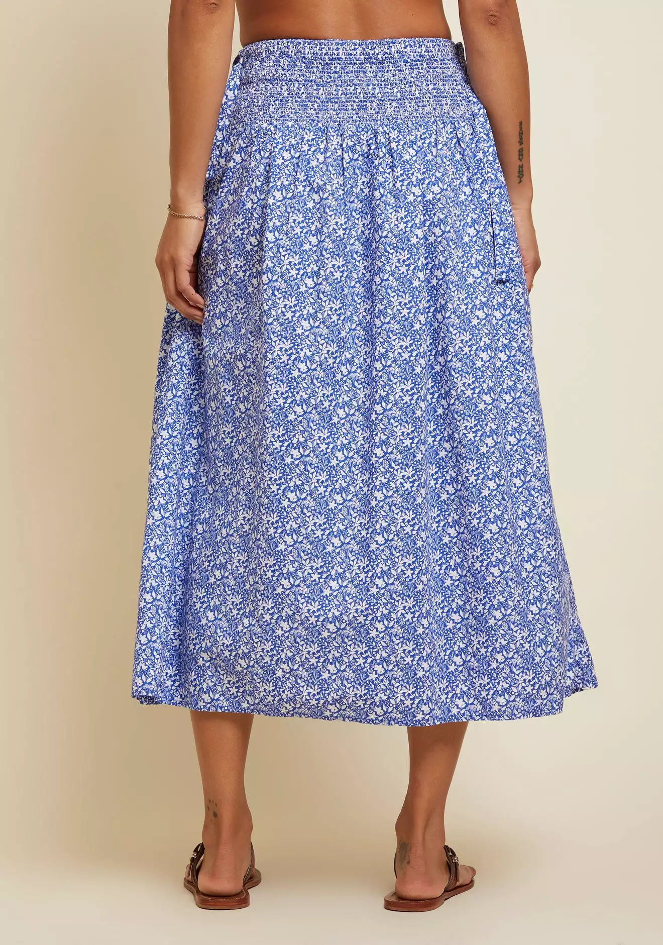 Nation LTD - Primrose Smocked Skirt W/Ties - Mykonos