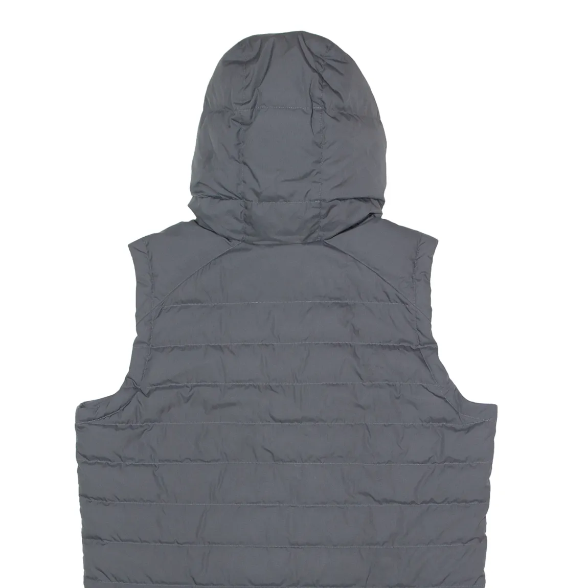 NIKE Mens Puffer Gilet Grey Hooded L