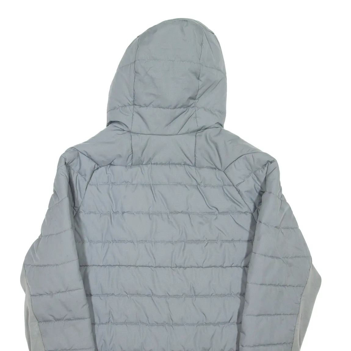 NIKE Mens Puffer Jacket Grey Hooded L