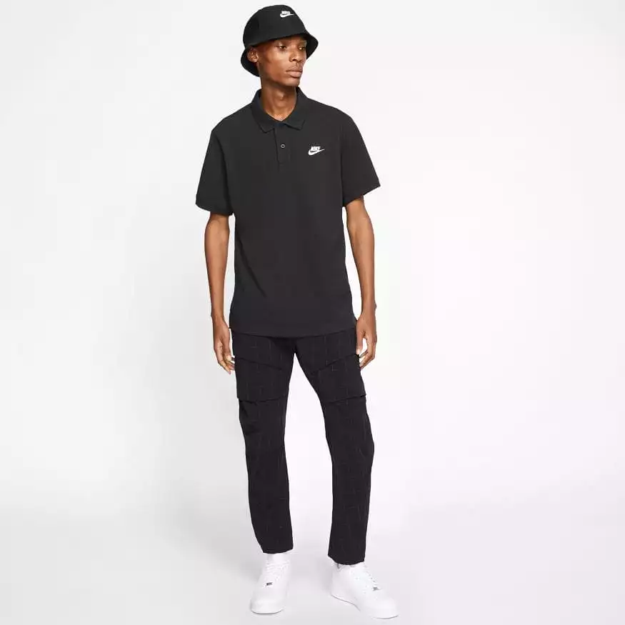 NIKE MEN'S SPORTSWEAR BLACK POLO TEE