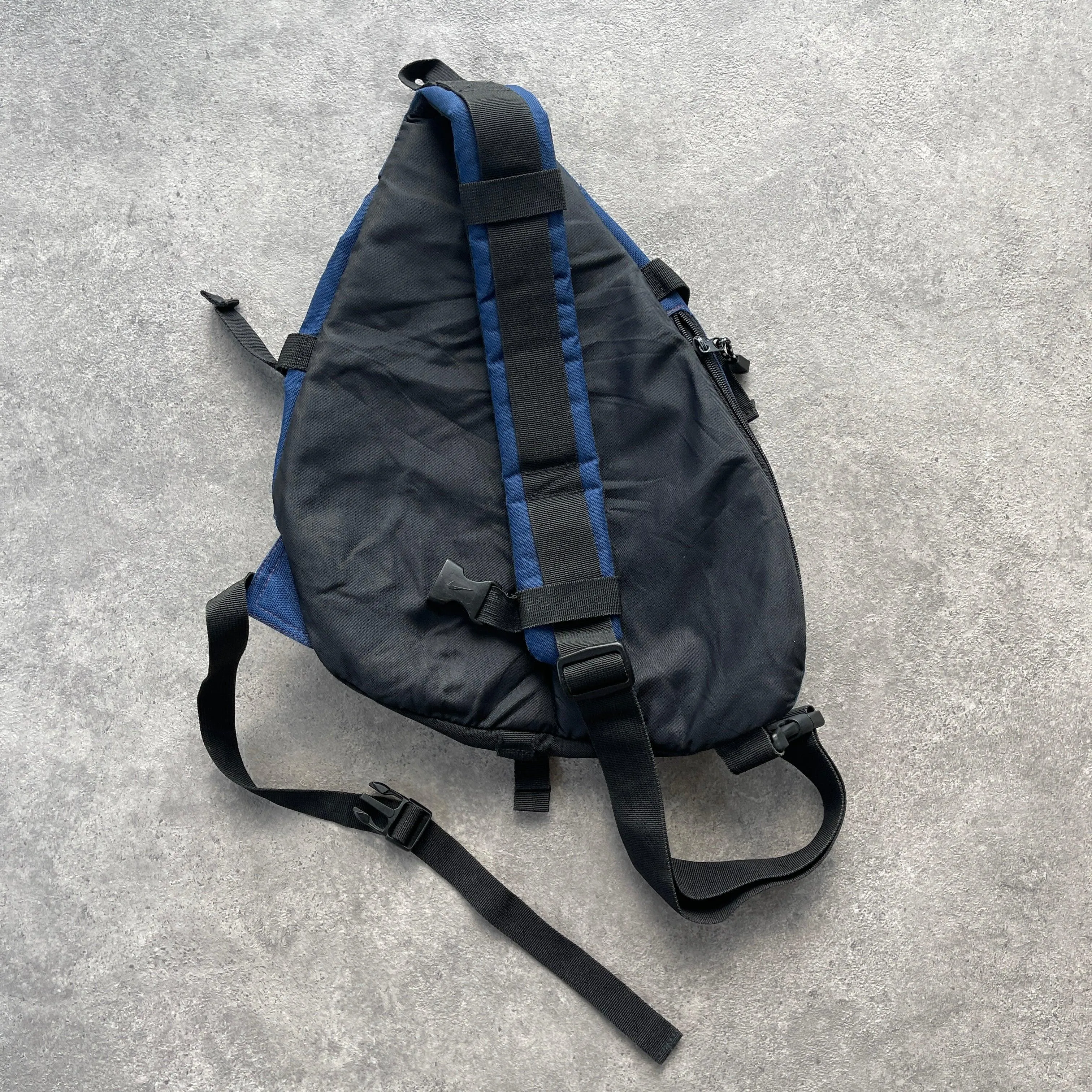 Nike RARE 1990s technical tri-harness sling bag (19”x13”x7”)