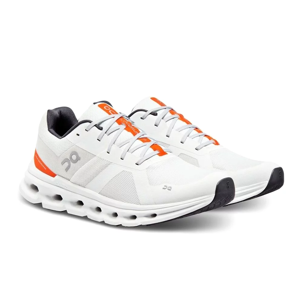 On Men's Cloudrunner - Undyed-White/Flame