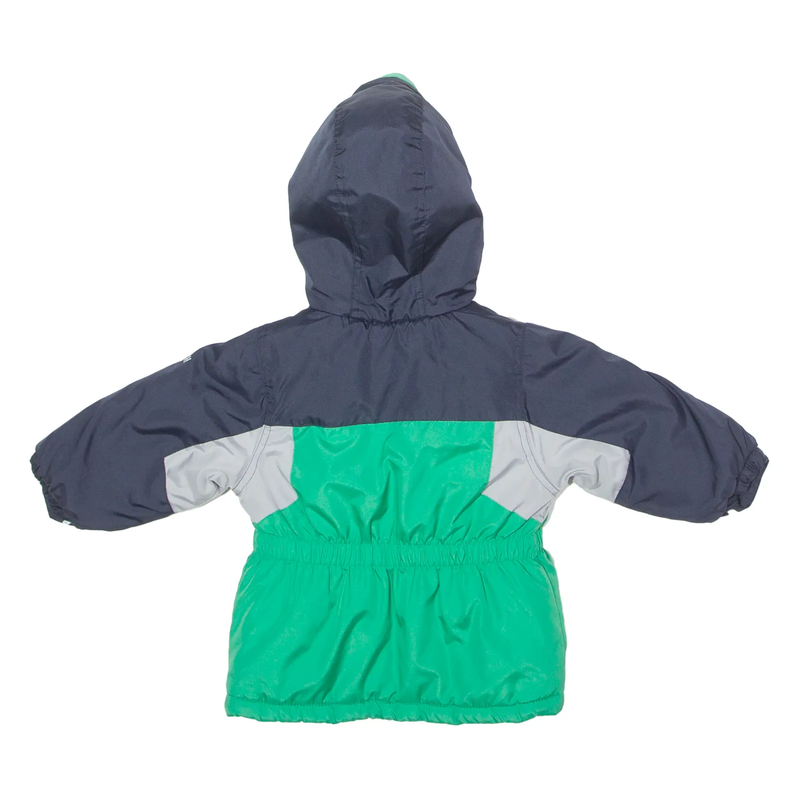 OSH KOSH B'GOSH Boys Puffer Jacket Green Hooded Colourblock 2-3Y