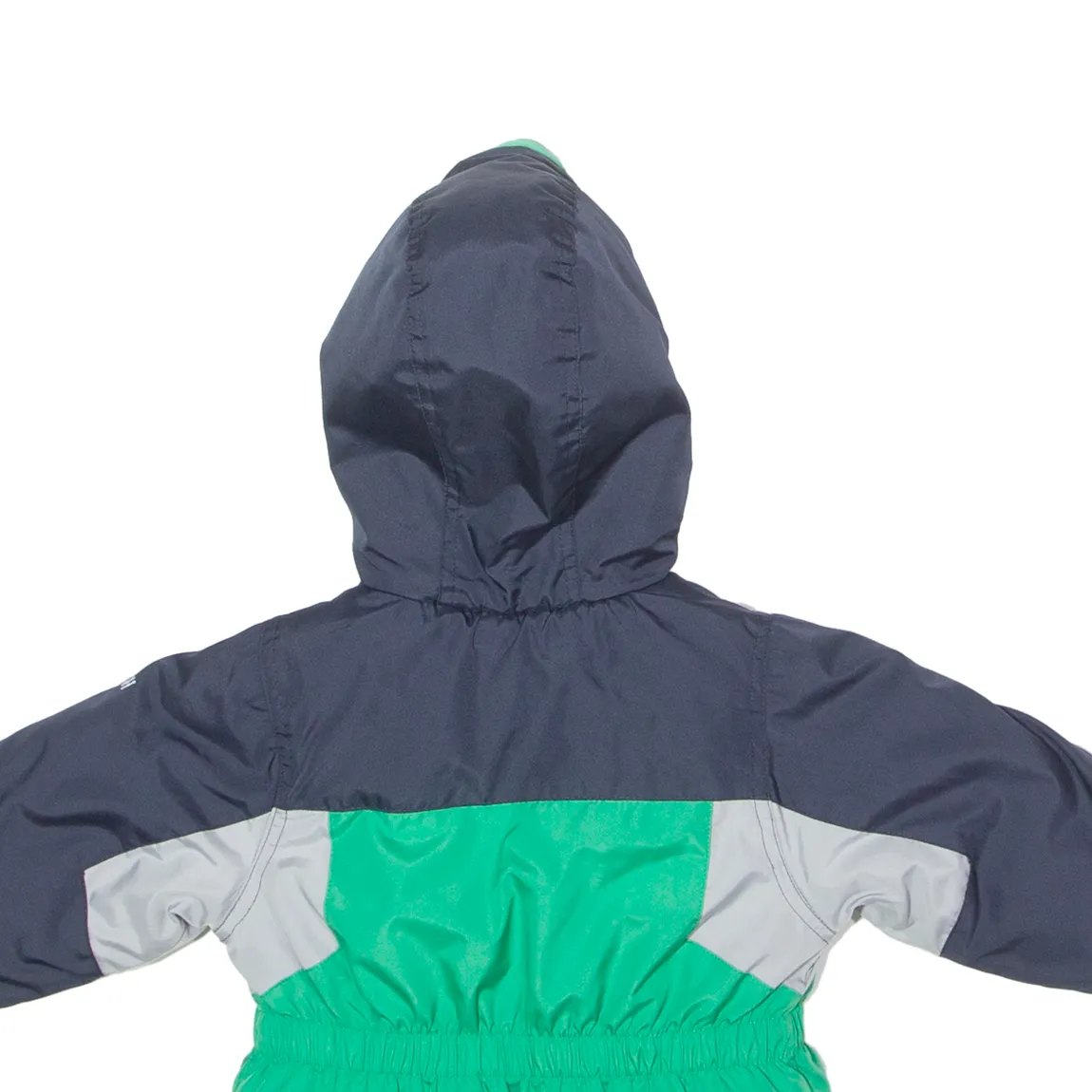 OSH KOSH B'GOSH Boys Puffer Jacket Green Hooded Colourblock 2-3Y