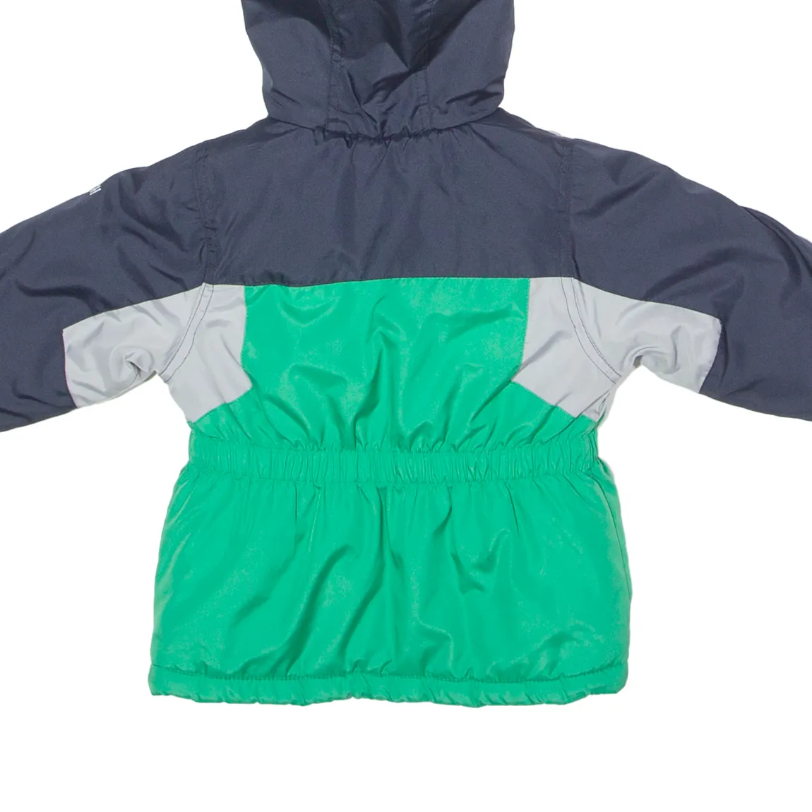 OSH KOSH B'GOSH Boys Puffer Jacket Green Hooded Colourblock 2-3Y