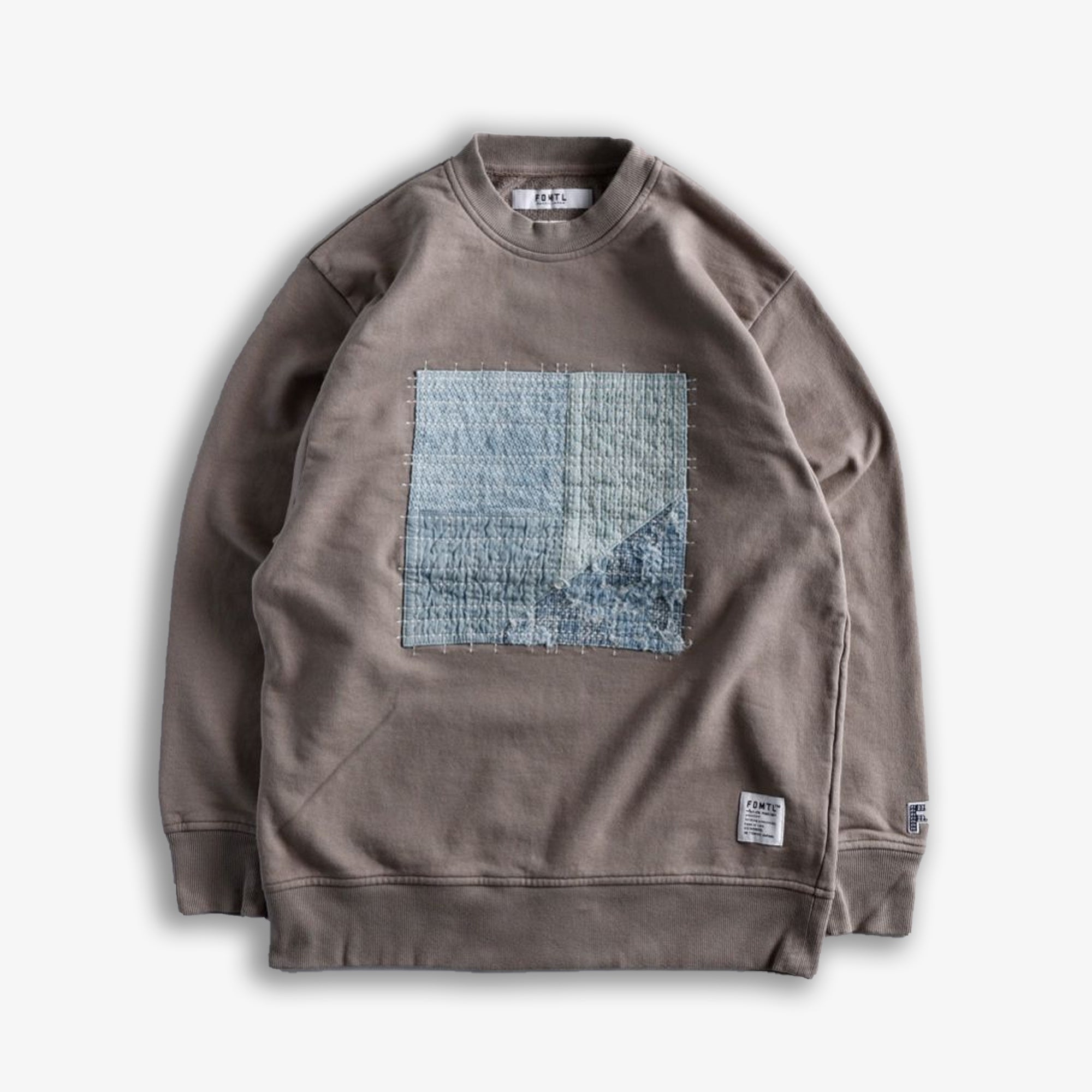 PATCHWORK SWEAT SHIRT 'BEIGE'