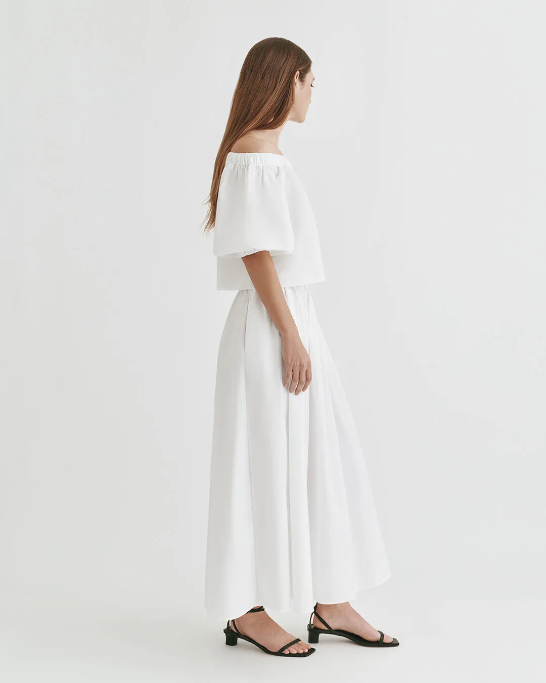 Poplin Gathered Skirt