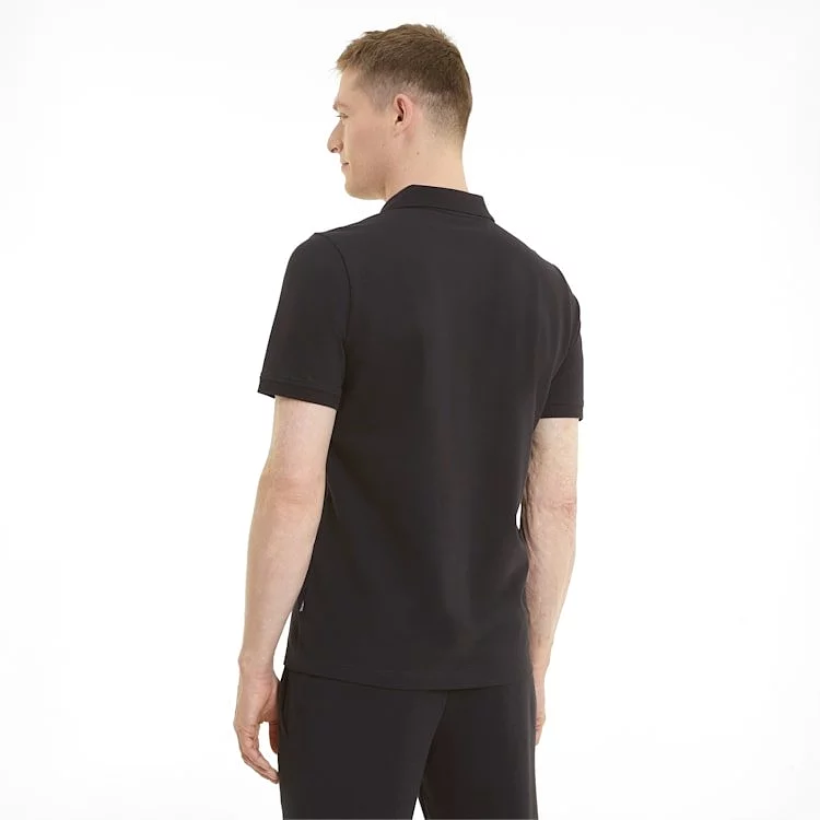 PUMA MEN'S ESSENTIALS PIQUE BLACK POLO