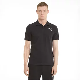 PUMA MEN'S ESSENTIALS PIQUE BLACK POLO