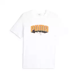 PUMA MEN'S GRAPHIC HIP HOP WHITE TEE